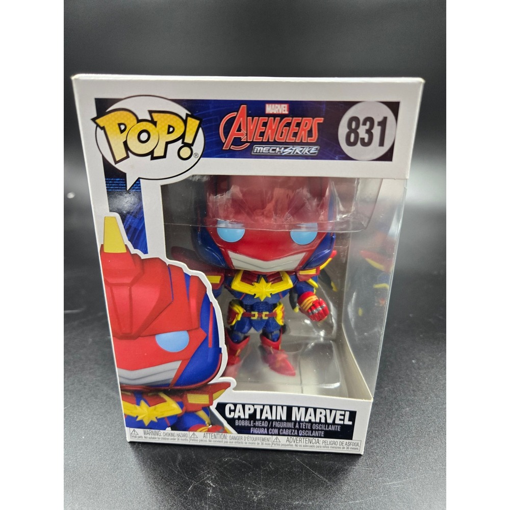 Funko Pop Marvel Avengers Mech Strike Captain Marvel 831 Bobble-Head Figure